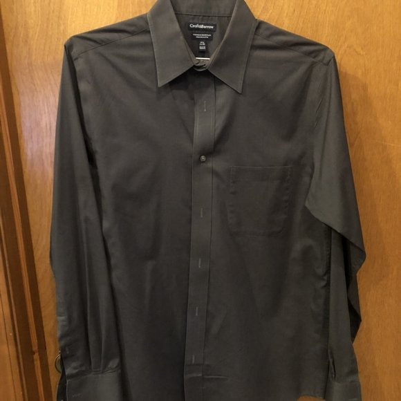 croft & barrow Other - Mens Croft & Barrow Sz 15.5 34/35 Long Sleeve Gray